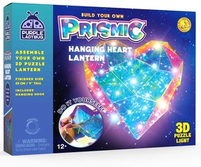 PRISMIC™ 3D Puzzle LED lámpa - Függő szív (v)