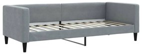 világosszürke kihúzható szövet heverő fiókokkal 80 x 200 cm