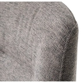 Szürke kárpitozott karfás étkezőfotel Roxana – Unique Furniture