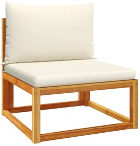 vidaXL karfa nélküli kerti kanapé párnákkal, akácfa és rattan