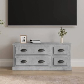 Betonszürke szerelt fa TV-szekrény 100 x 35,5 x 45 cm