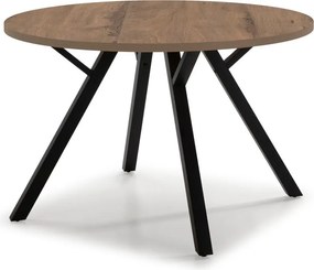 Kerek étkezőasztal diófa dekorral ø 120 cm Beni - Marckeric