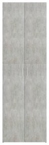 betonszürke szerelt fa irodaszekrény 60 x 32 x 190 cm