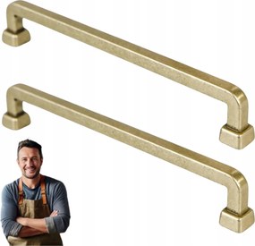 Bútorfogantyú fiókos szekrényhez Tulia 160 mm Régi arany 2db