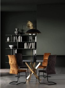 Konyakbarna kárpitozott étkezőszék Thelma – Bizzotto