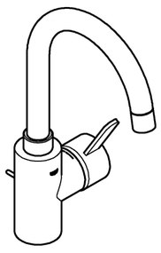 GROHE 32830001 - EUROSMART COSMOPOLITAN mosdócsaptelep, L méret, króm