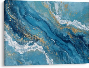 Kép - Világoskék márvány arannyal II. (70x50 cm)