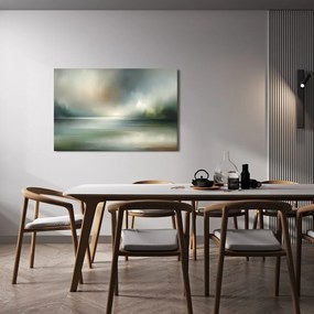 Kép ködös panoráma víztükörrel