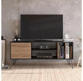 TV asztal/Szekrény Mistique 140 (dió + fekete) . 1102363