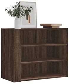 barna tölgy színű szerelt fa fali szekrény 75 x 35 x 60 cm