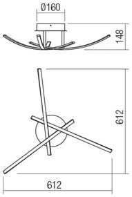 Redo 01-2185 - LED Mennyezeti lámpa SPATHA 3xLED/6W/230V 3000K arany