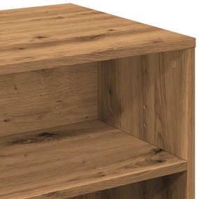 kézműves tölgy színű szerelt fa TV-szekrény 100x40x40 cm