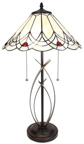 Tiffany asztali lámpa Bézs Barna