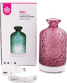 Ultrahangos aroma diffúzor, rózsaszín, GILI
