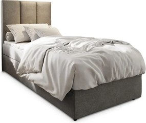 Akciós kárpitozott boxspring ágy MERALIS 80x200 cm szürke II. osztály Matrac: Bonell rugós matrac