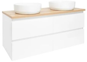 SAT B-Way Fürdőszobaszekrény mosdóval 119x50x45 cm fehér fényes BWAY2120WDOAKU2