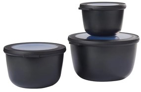Élelmiszertartó doboz szett 3 db-os Nordic black – Mepal