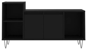 fekete szerelt fa TV-szekrény 100x35x55 cm