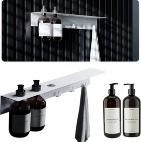 Palacktartó Fürdőszoba Törölközőtartó 2in1 Akasztós Ajándék 2 Palack