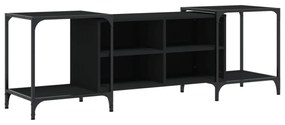 fekete szerelt fa TV-szekrény 153 x 37 x 50 cm