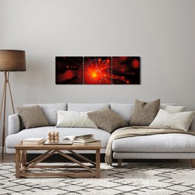 Egy szikrázó absztrakció képe (órával) (90x30 cm)