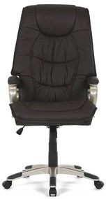 Barna Bőr Irodai Főnöki Szék, Hinta Mechanikával. KA-Y293 BR