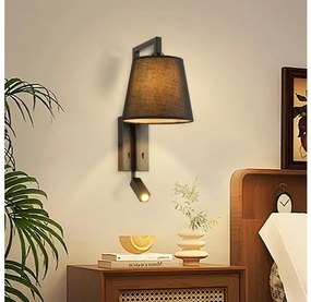 Brilagi - LED Fali lámpa RAYA 1xE14/40W/230V + LED/3W fekete