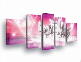 Vászonkép 170x100 Pegazus szárnyas ló repülés ég mágia fantázia álom fény