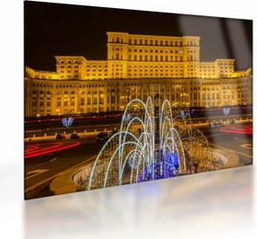 Kép - A Parlament palotája, Bukarest, Románia (üvegen) (70x50 cm)