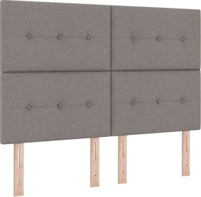 vidaXL Boxrugós ágy matracmal leddel Tópszínű 140 x 190 cm szövet