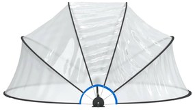 kerek PVC medencekupola 315 x 158 cm