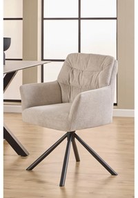 Bézs kárpitozott karfás étkezőfotel Alonso – Actona