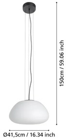 Eglo 390201 - Csillár zsinóron BALMES 1xE27/40W/230V