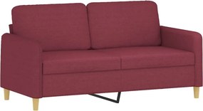 vidaXL kétszemélyes bordó szövet kanapé 140 cm