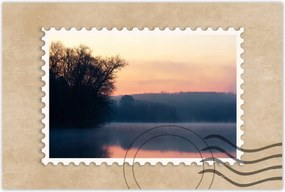 Poszterek 60x40 Tél Köd Erdő Tó