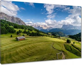 Vászonkép 100x70 Bárányok a hegyi réten