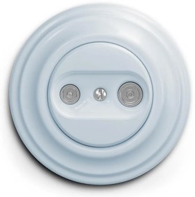 Kliklap - Retro TV+R előfizetői aljzat (átvezetett) kék kerettel