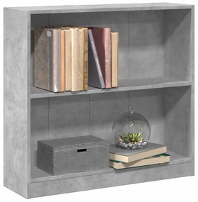 betonszürke forgácslap könyvespolc 80 x 24 x 75 cm