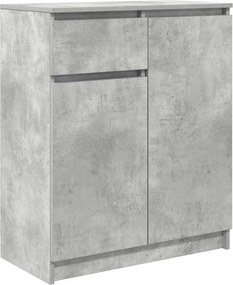 vidaXL betonszürke szerelt fa tálalószekrény fiókos 71x35x84 cm