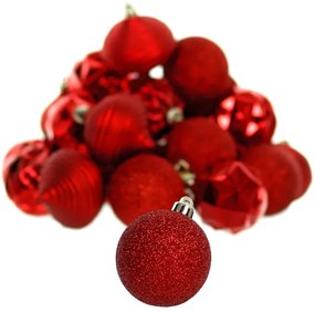 Retlux - Karácsonyi díszkészlet 30 db piros