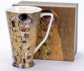 Porcelán bögre többszínű 15x12,5x9,5cm Klimt: A csók