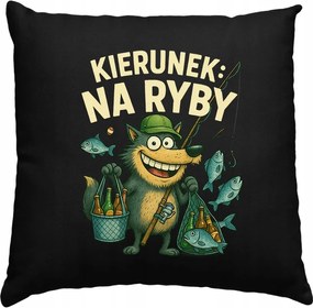 Ajándék párna Horgászoknak, fekete