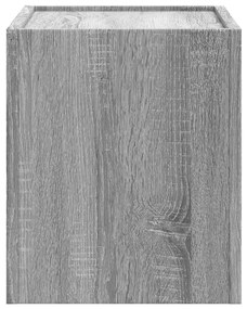 Szürke sonoma színű falra szerelhető éjjeliszekrény 45x30x35 cm