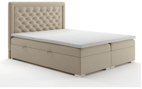 Franciaágy Boxspring 160 cm Gllamy (bézs) (tárolóhellyel). 1020294