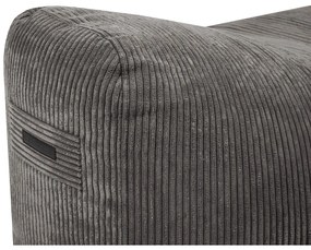 Sötétszürke kordbársony babzsákfotel Snug 130 – SLOWDOWN