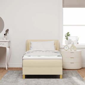 Boxspring Ágy Matraccal - Krém - 80x200 cm - Szövet