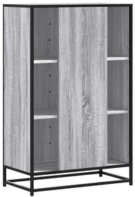 Highboard szürke sonoma 68x35x106,5 cm gépelt fa és fém