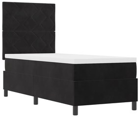 Boxspring ágy matraccal és LED-del Fekete 80x200 cm Bársonyos