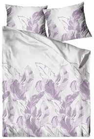 Pamut prémium ágynemű lila levelekkel Rozmer: 140x200 cm | 1 x 70x80 cm