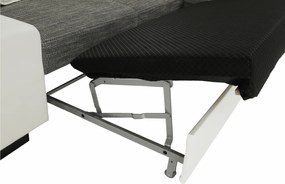 Ülőgarnitúra, fehér/szürke melír, jobbos, MINERVA